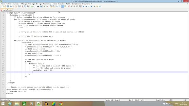 Make Matrix Rain Effect with Canvas and HTML 5 смотреть онлайн