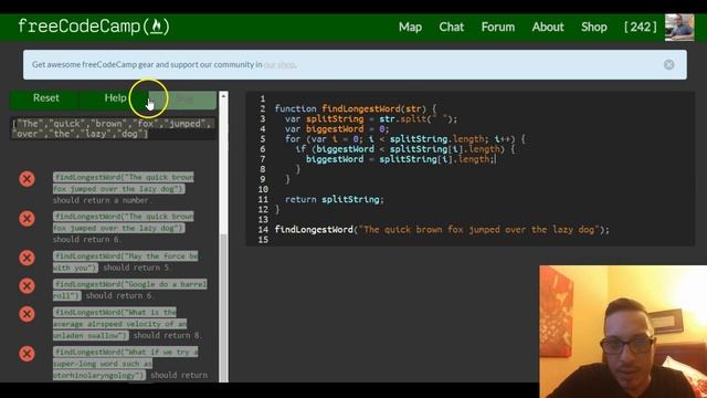 Find the Longest Word in a String, freeCodeCamp review Basic Algorithm Scripting, lesson 4 смотреть онлайн