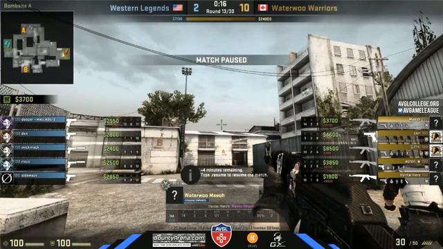 Collegiate CS:GO: Waterwoo Warriors vs Western Legends, Game 2 (de_cache) смотреть онлайн