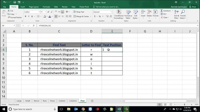 101* How to use FIND formula in Excel {Hindi} смотреть онлайн