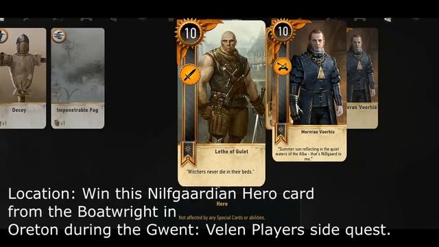 BEST HERO GWENT CARDS Locations Guide - The Witcher 3 смотреть онлайн