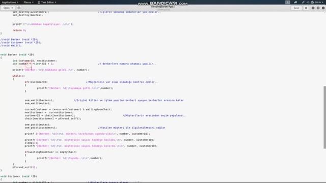 OS Project (Multithread and Sleeping Barber App.) смотреть онлайн