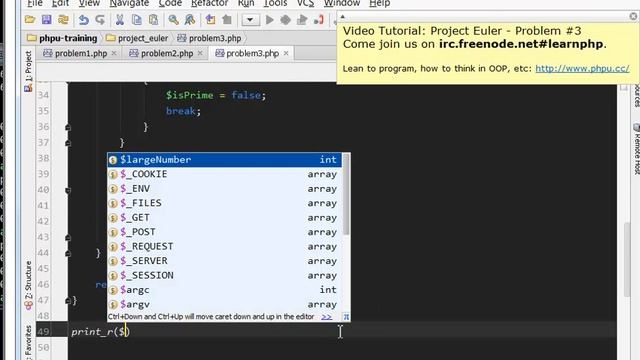 Project Euler Problem #3 in PHP смотреть онлайн