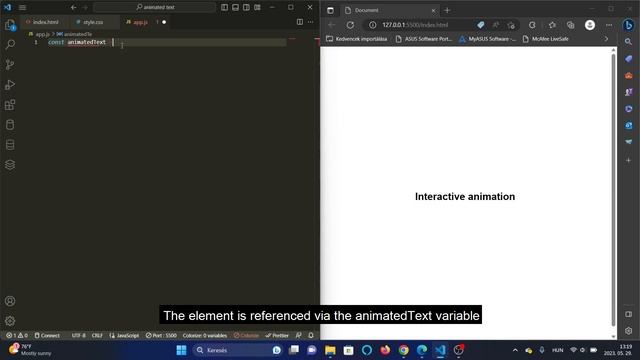 Interactive Text Animation - Simple tutorial using HTML, CSS and JavaScript смотреть онлайн