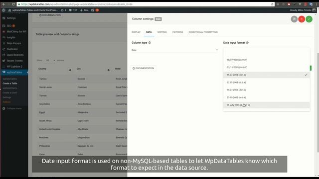 How to use Dates in WordPress tables with wpDataTables plugin смотреть онлайн