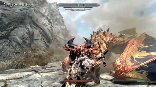 The Elder Scrolls V: Skyrim Ancient Dragon Battle (Master Difficulty) смотреть онлайн