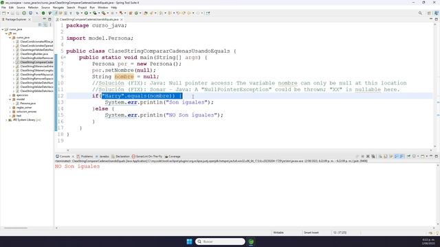 Solución (FIX): Java: Cannot invoke "String.equals(Object)" because the return value of "XX" is nul смотреть онлайн