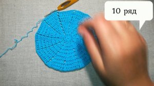 Летняя шапочка крючком для девочки "Бирюза" на все размеры.