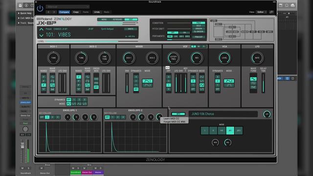 Roland JX-8P Model Expansion For ZENOLOGY Software Synthesizer