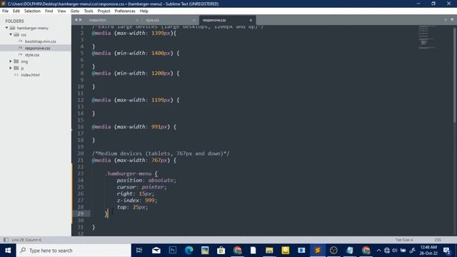Animated responsive Hamburger Menu with HTML, CSS & Javascript смотреть онлайн