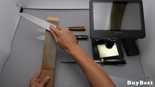 Мусат XINZUO | Тестирую мусат для заточки ножей с Алиэкспресс от XINZUO под микроскопом Andonstar.