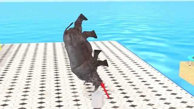 Choose The Right Key With Elephant Gorilla Buffalo Tiger Rhino vs Duck Cartoon - Wild Animals Game смотреть онлайн