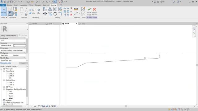 Steel Canopy Model In Revit | Model In Place Steel Canopy In Revit