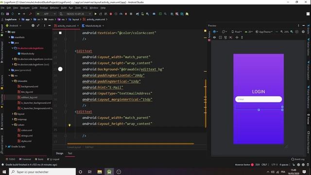 Android App UI Design Tutorial | Login Form Activity in Android Studio смотреть онлайн