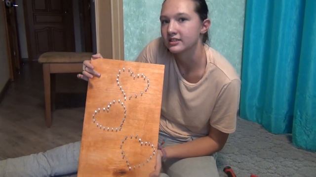 Как создать картину из гвоздей и ниток! Stringart! Kate Lovely смотреть онлайн