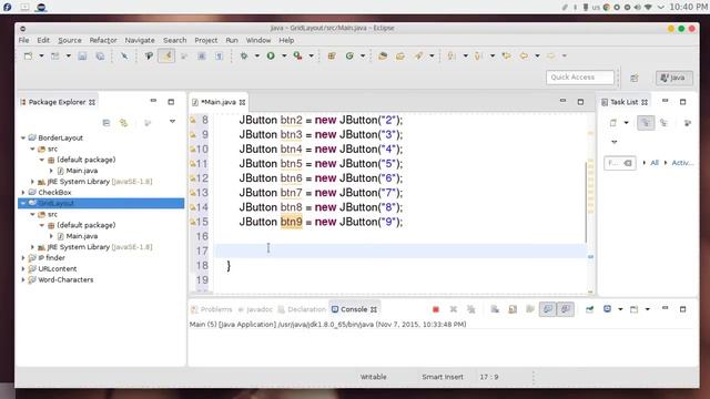 45 JAVA Swing GUI Grid Layout смотреть онлайн