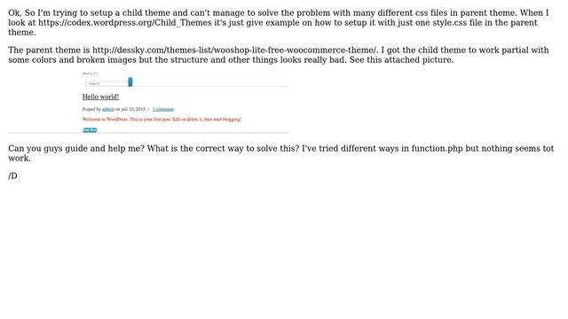Wordpress: Wordpress-child problem with many css files in parent theme смотреть онлайн