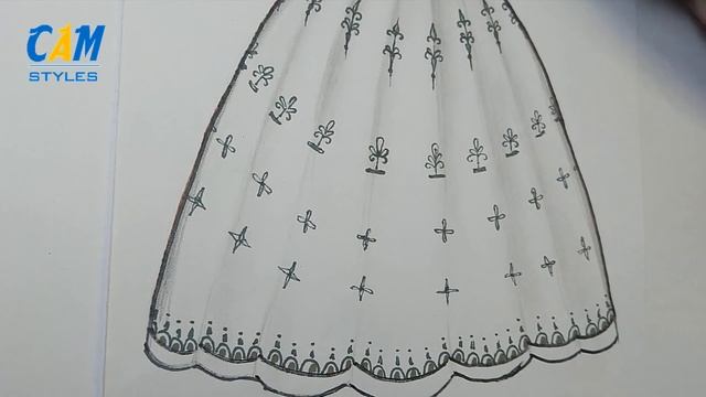 Very Very Simple drawings step by step | Black and white dress drawing смотреть онлайн