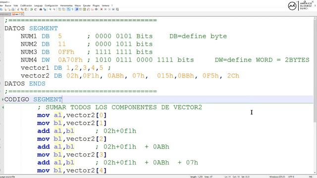 E002 ensamblador intel 8086 + proteus + mis primeros programas emu8086 смотреть онлайн