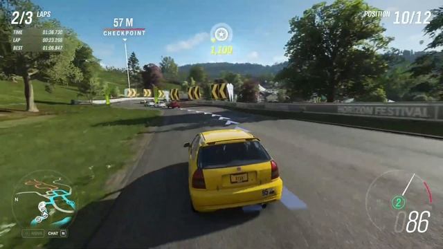 Forza Horizon 4 | 1997 Honda Civic Type R Spoon in Ambleside Village Circuit смотреть онлайн