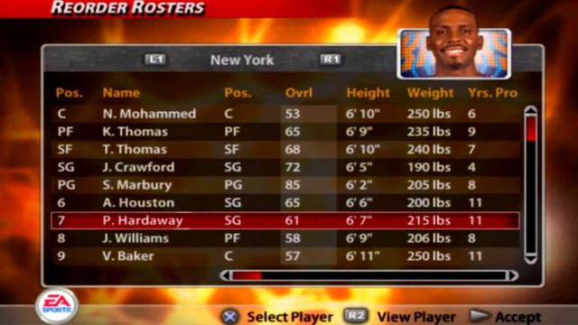 NBA Live 2005 New York Knicks Overall Player Ratings смотреть онлайн