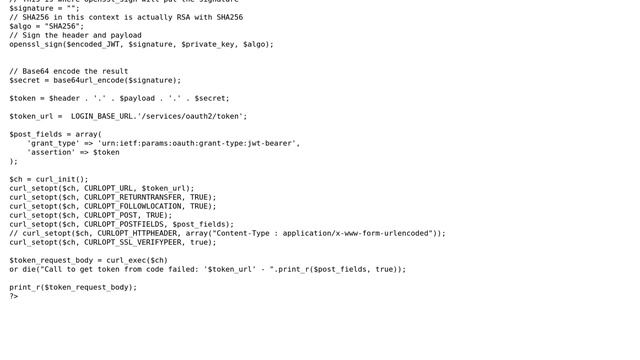 Salesforce: PHP OAuth 2.0 JWT Bearer Token Flow смотреть онлайн