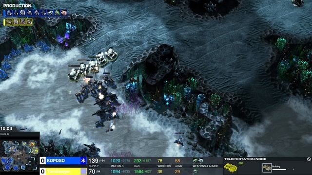 UED (Sawyer) v Genetron (KOP) - SCII Custom Race Throw Down! смотреть онлайн