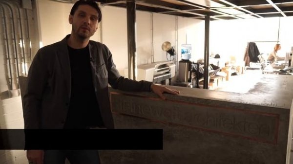 Бетонная стойка и бетонный стол для KLEINEWELT ARCHITEKTEN