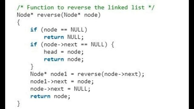 Q2 Interview Question : Reverse a linked list using recursion смотреть онлайн