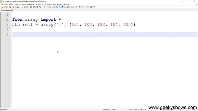 Accessing Array using for Loop Array Module in Python (Hindi) смотреть онлайн