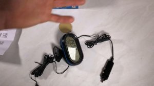 Автомобильный термометр с двумя датчиками наружный и внутренний + Вольтметр Обзор Установка