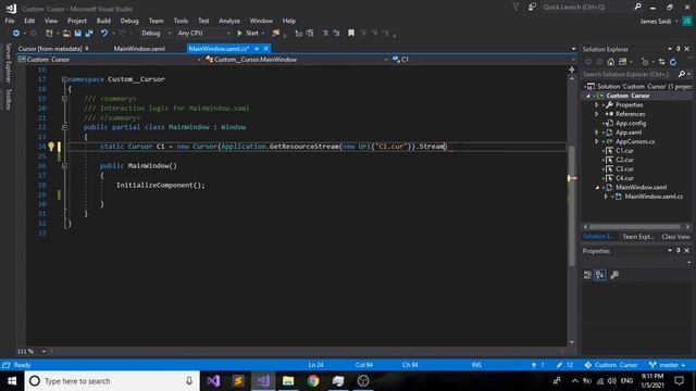 Create Custom Cursors In WPF смотреть онлайн