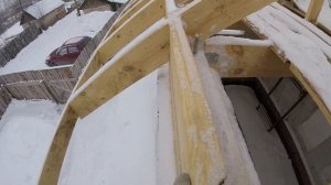 Стропильная система двускатной крыши с ендовой.