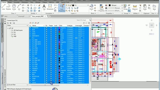 AutoCAD layer filters and layer states смотреть онлайн