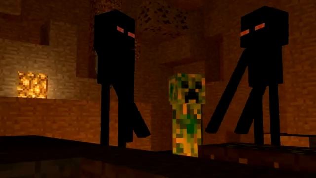 Minecraft.Что делают мобы в пещерах смотреть онлайн