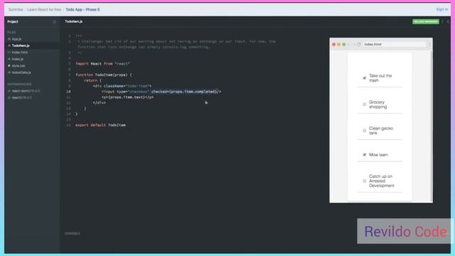 Todo App Phase 5 | React JS Course for Beginners | React JS Tutorial | #revildo_code смотреть онлайн
