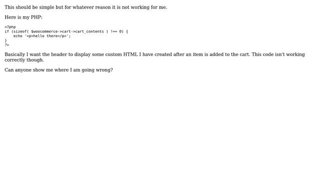 Wordpress: Woocommerce make ＜div＞ appear when items added to cart смотреть онлайн