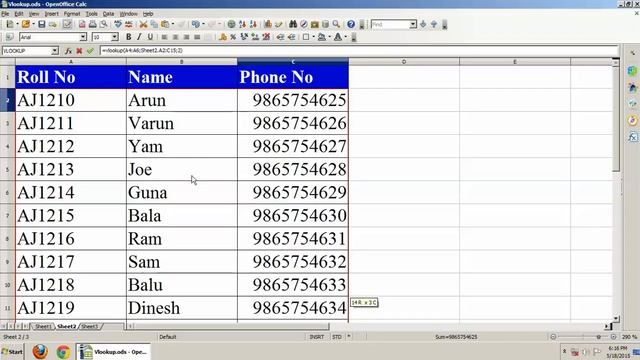 Vlookup Function In OpenOffice Calc Tamil смотреть онлайн