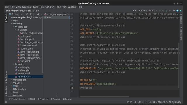 Symfony 6 - .env file syntax смотреть онлайн