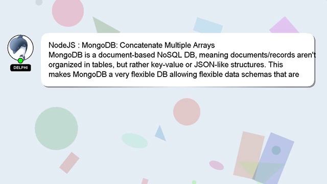 NodeJS : MongoDB: Concatenate Multiple Arrays смотреть онлайн