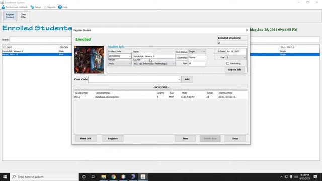 Java Project with Source CODE (Enrollment System) смотреть онлайн