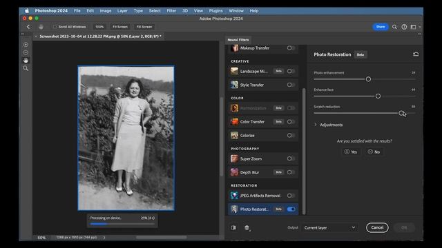 Using Neural Filters in Photoshop to Fix & Colorize Old Photos (Photo Restoration & Colorize) смотреть онлайн