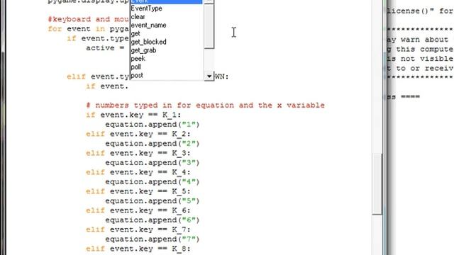 Python-Pygame Lesson: My Grapher (pt 4) keyboard commands and math operations смотреть онлайн