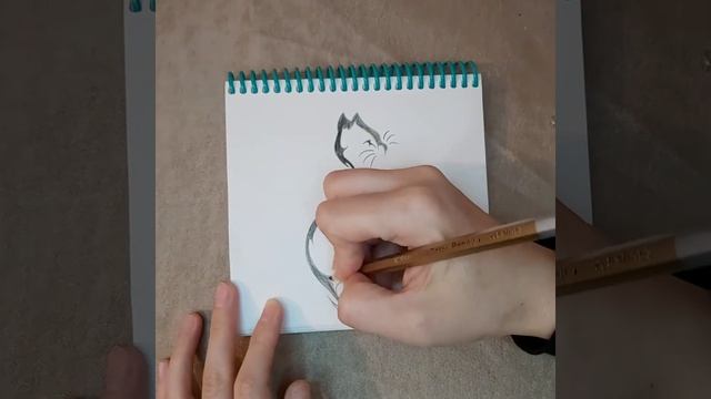 Как нарисовать кошку легко и просто. Draw a cat. Рисуем кошку. смотреть онлайн