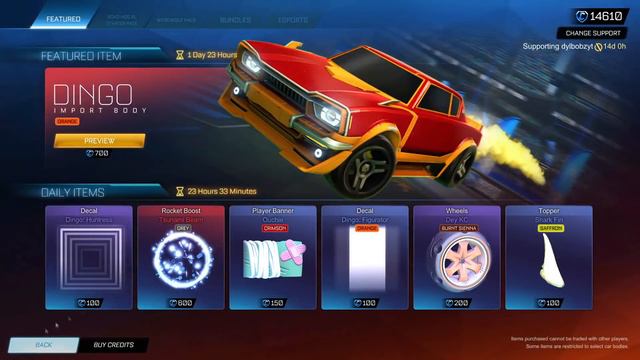 Orange DINGO In The Item Shop On Rocket League! смотреть онлайн