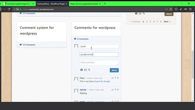 [WordPress] Comment Press plugin v2.7.0 - Unauthenticated Cross-Frame Scripting смотреть онлайн