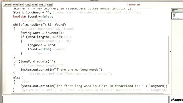 Fix the Long Word Finding Code - Intro to Java Programming смотреть онлайн