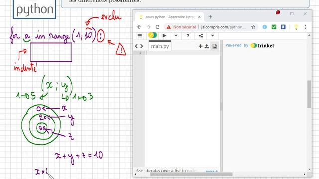 cours python • Boucles imbriquées • for • tutoriel • lycée • exercice très classique ! смотреть онлайн