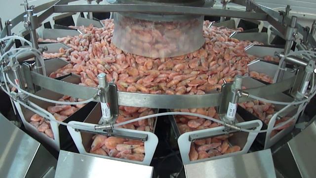 Бережное дозирование и упаковка Глазурованной креветки смотреть онлайн