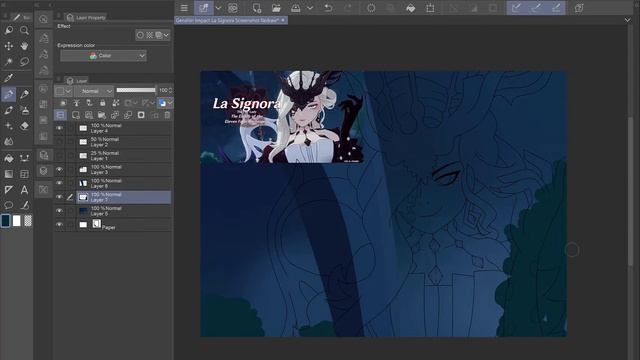 Genshin Impact Speedpaint La Signora смотреть онлайн